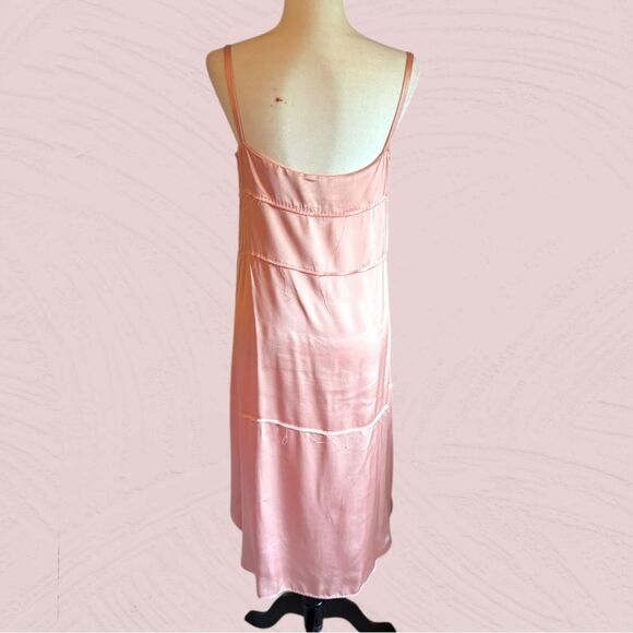 Carven satin midi dress peachy pink - Picture 4 of 16